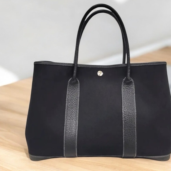 Hermès Garden Party 36 Black Toile and Negonda Palladium Hardware - Picture 3 of 10